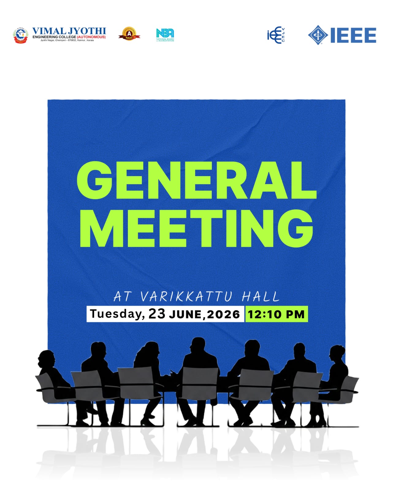 IEEE SB VJEC General Meeting Poster
