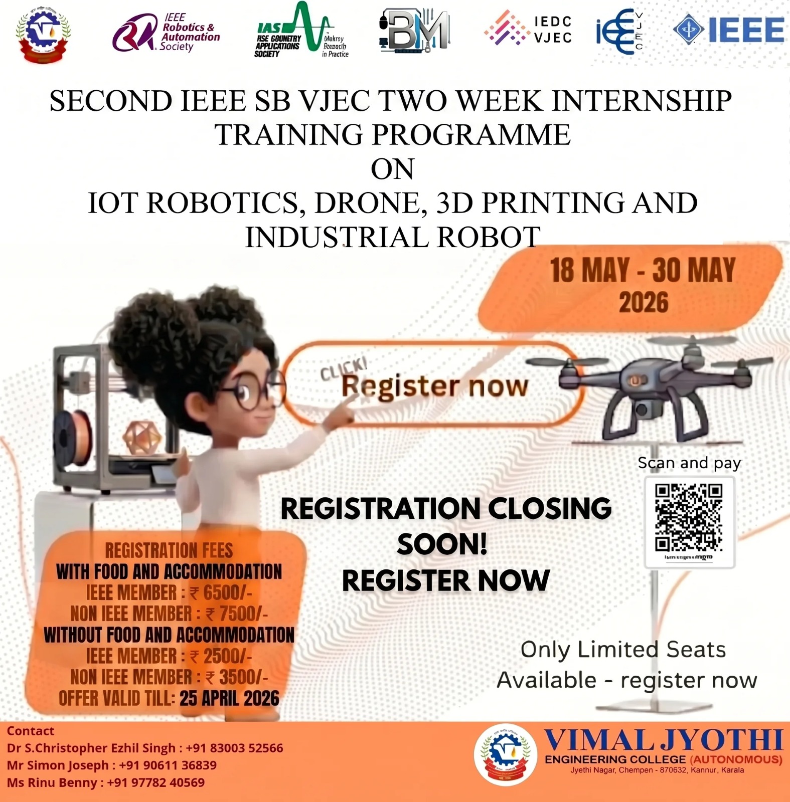 Two-Week Internship Training Programme on IoT Robotics, Drone & 3D Printing Poster