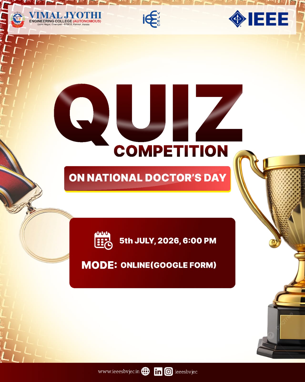 National Doctors' Day Observation Quiz Poster